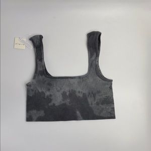 anthropology Pastel Tie Dye Bralette Grey